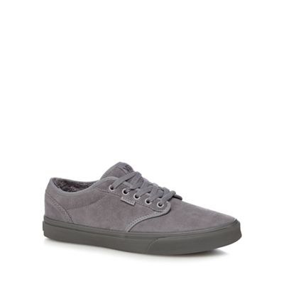Grey suede lace up shoes